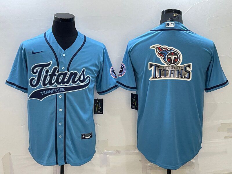 Men Tennessee Titans Blank Blue 2022 Nike Co branded NFL Jerseys1->tennessee titans->NFL Jersey